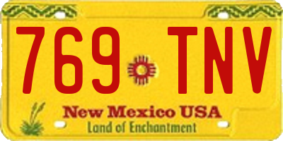 NM license plate 769TNV