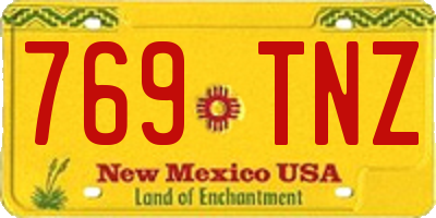 NM license plate 769TNZ