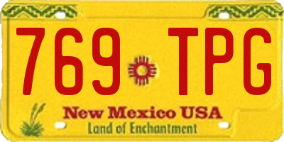NM license plate 769TPG