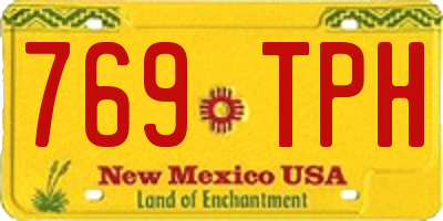 NM license plate 769TPH