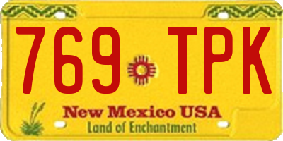 NM license plate 769TPK