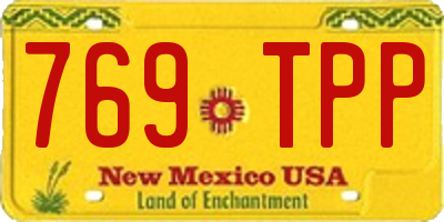 NM license plate 769TPP
