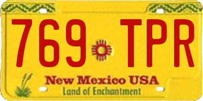 NM license plate 769TPR