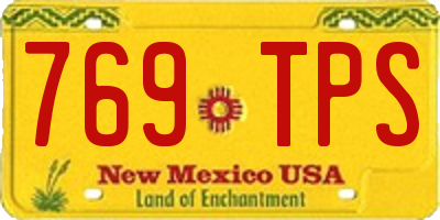 NM license plate 769TPS