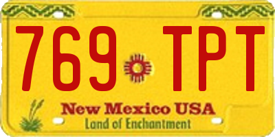 NM license plate 769TPT