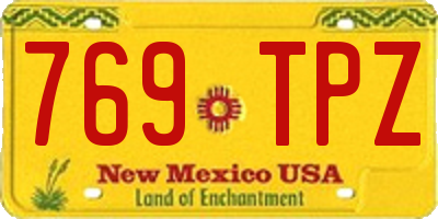 NM license plate 769TPZ