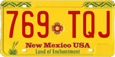 NM license plate 769TQJ