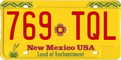 NM license plate 769TQL