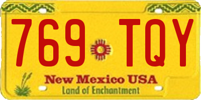 NM license plate 769TQY