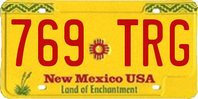 NM license plate 769TRG