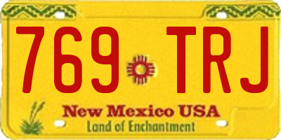 NM license plate 769TRJ