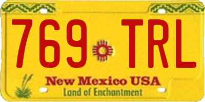 NM license plate 769TRL