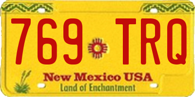 NM license plate 769TRQ