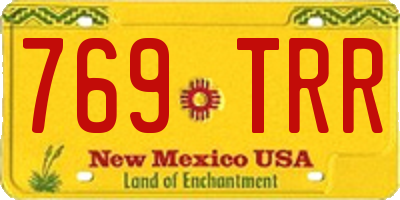 NM license plate 769TRR