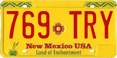 NM license plate 769TRY
