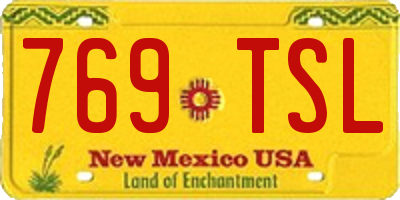 NM license plate 769TSL