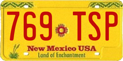 NM license plate 769TSP