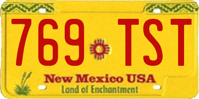 NM license plate 769TST