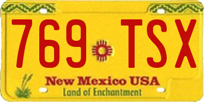 NM license plate 769TSX