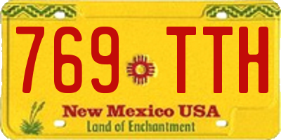 NM license plate 769TTH