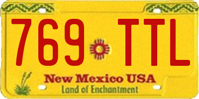 NM license plate 769TTL