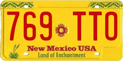 NM license plate 769TTO