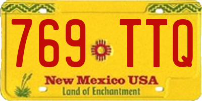 NM license plate 769TTQ