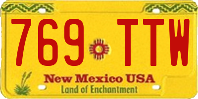 NM license plate 769TTW