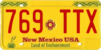 NM license plate 769TTX