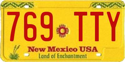 NM license plate 769TTY