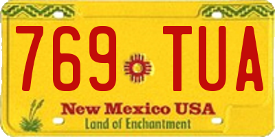 NM license plate 769TUA