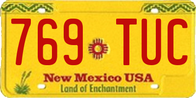 NM license plate 769TUC
