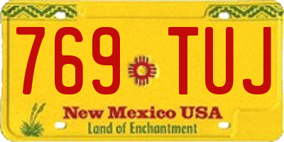 NM license plate 769TUJ
