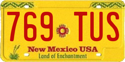 NM license plate 769TUS