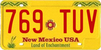 NM license plate 769TUV
