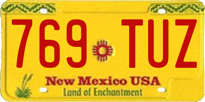 NM license plate 769TUZ