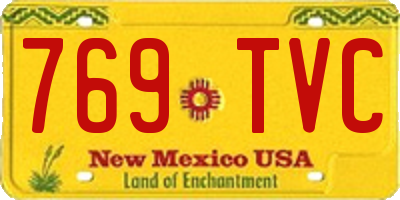 NM license plate 769TVC