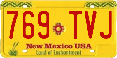 NM license plate 769TVJ