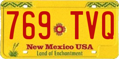 NM license plate 769TVQ