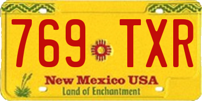 NM license plate 769TXR