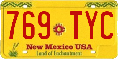 NM license plate 769TYC