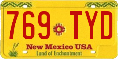 NM license plate 769TYD