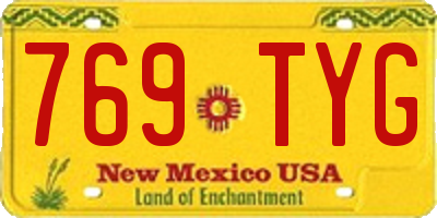 NM license plate 769TYG