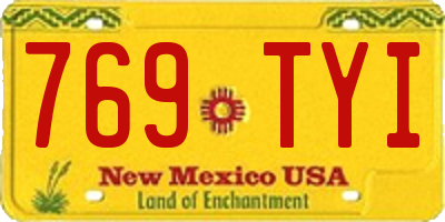 NM license plate 769TYI