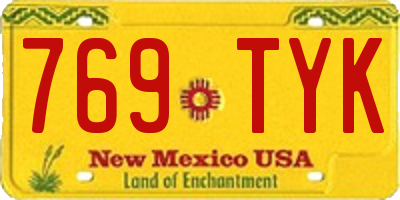 NM license plate 769TYK