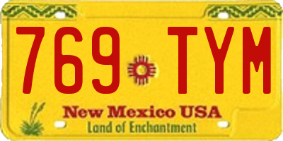 NM license plate 769TYM