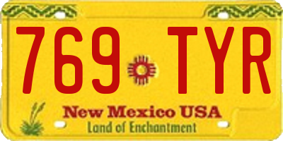 NM license plate 769TYR