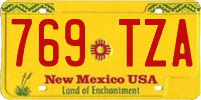 NM license plate 769TZA