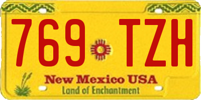 NM license plate 769TZH