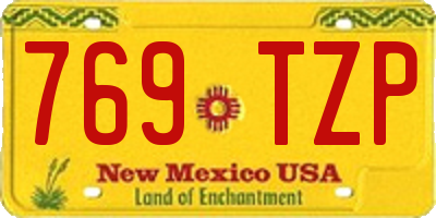 NM license plate 769TZP